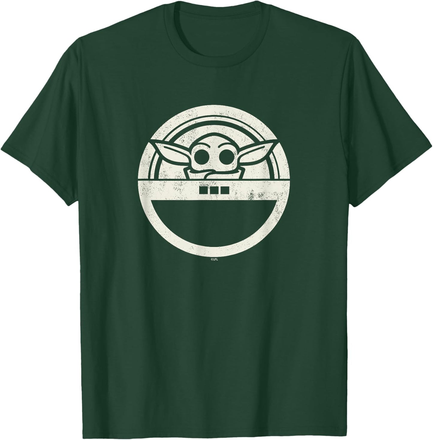 Star Wars The Mandalorian Grogu Floating Pod Sticker T-Shirt - T-Shirt | Forest