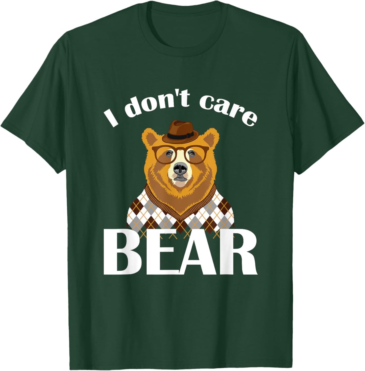 I Don't Care Bear Girls Boys Gift T-Shirt - T-Shirt | Forest