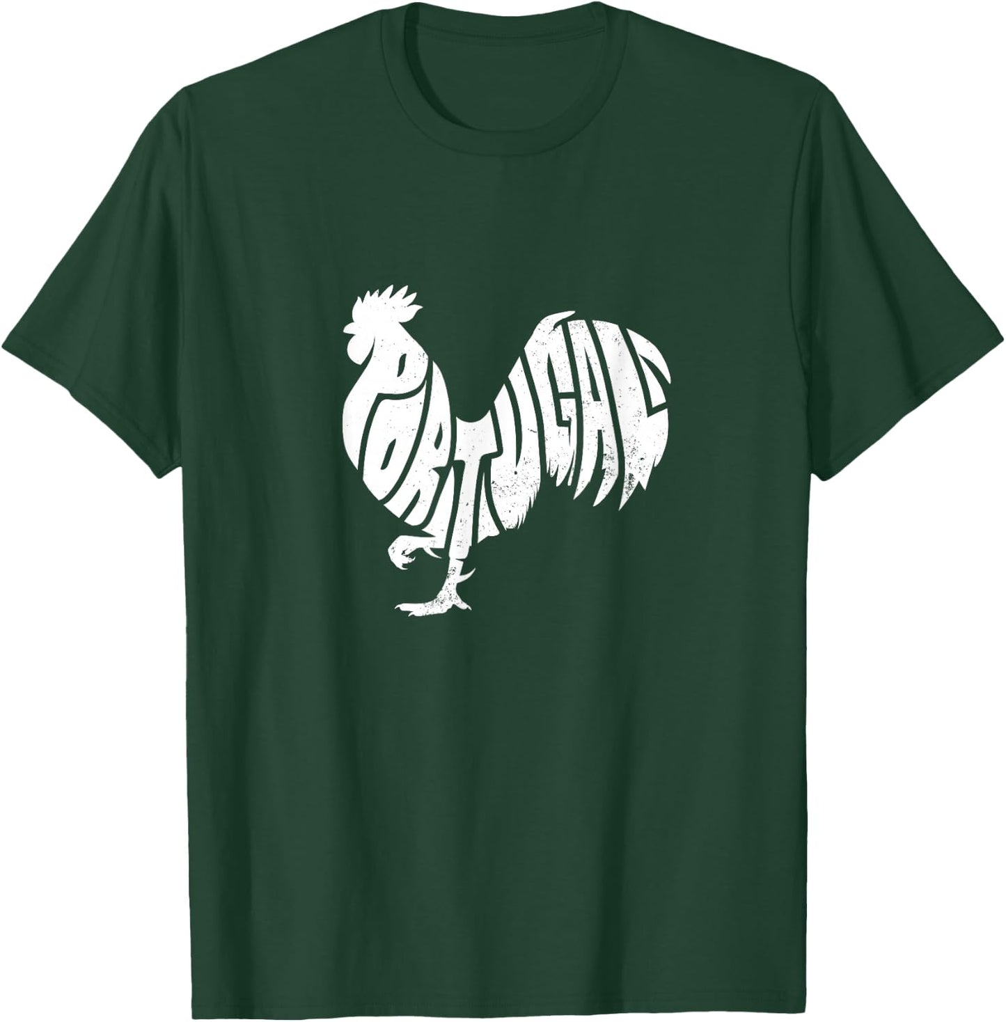 Family Heritage Gifts Portugal Rooster Word Art - Funny Animal T-Shirt - T-Shirt | Forest