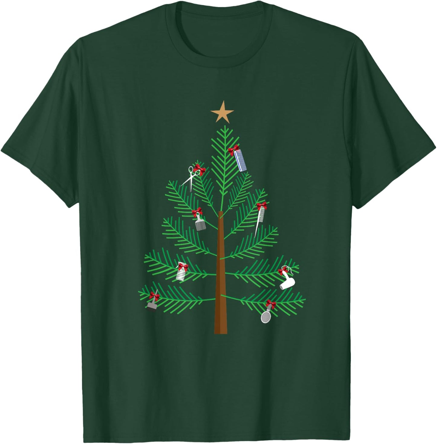 Hairstylist Christmas Shirt T-Shirt - T-Shirt | Forest
