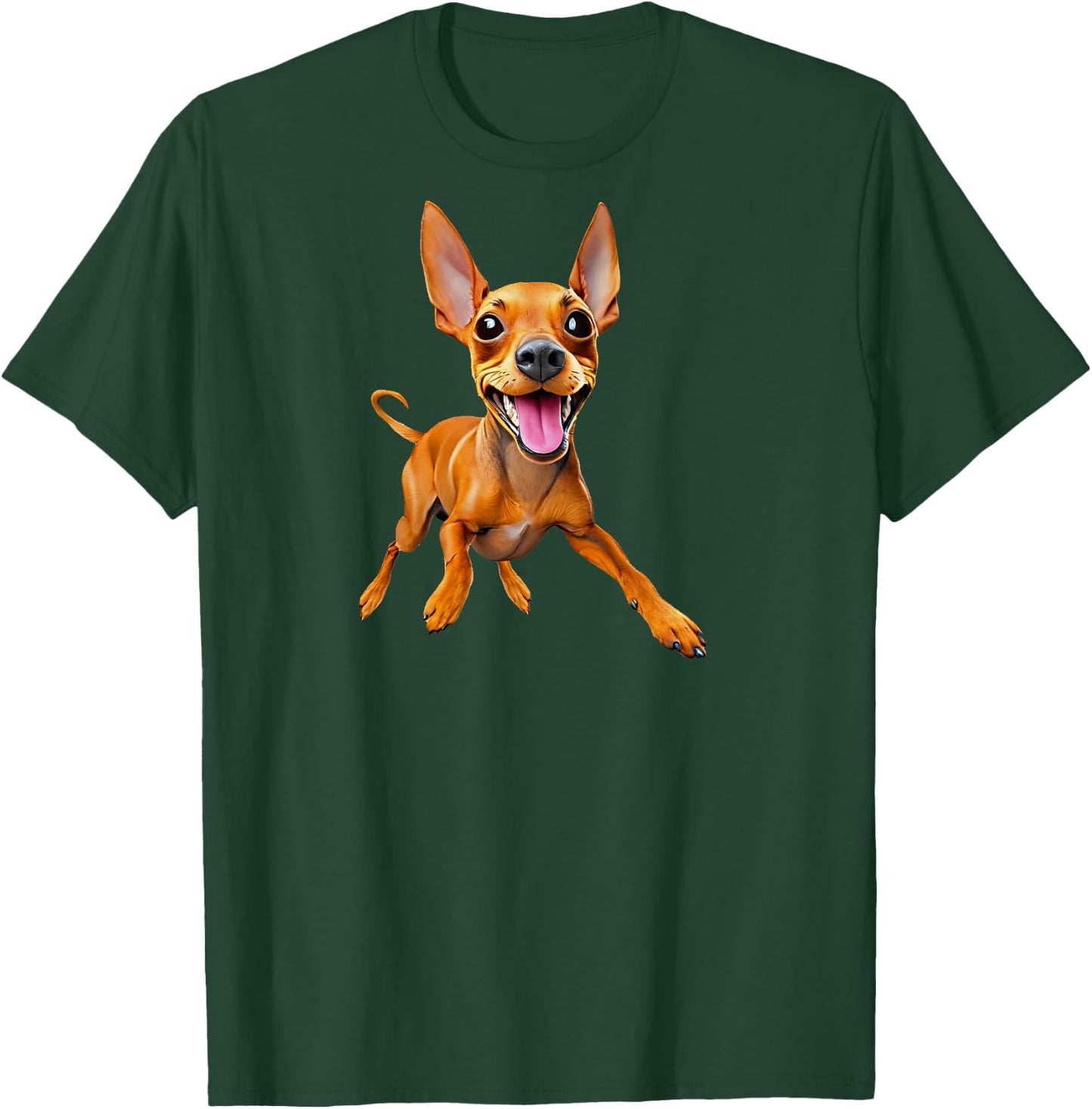 Minpin Funny Pet Miniature Pinscher Mini Pin Puppy Dog Dad Haut de Gamme T-Shirt - T-Shirt | Forest