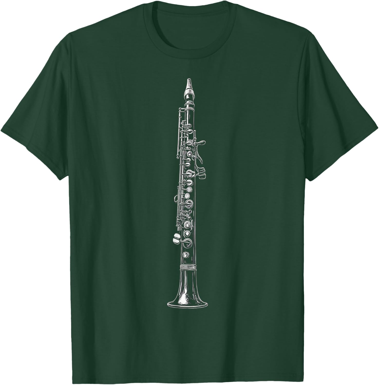 Clarinet Music Instrument Motif Art Clarinet T-Shirt - T-Shirt | Forest