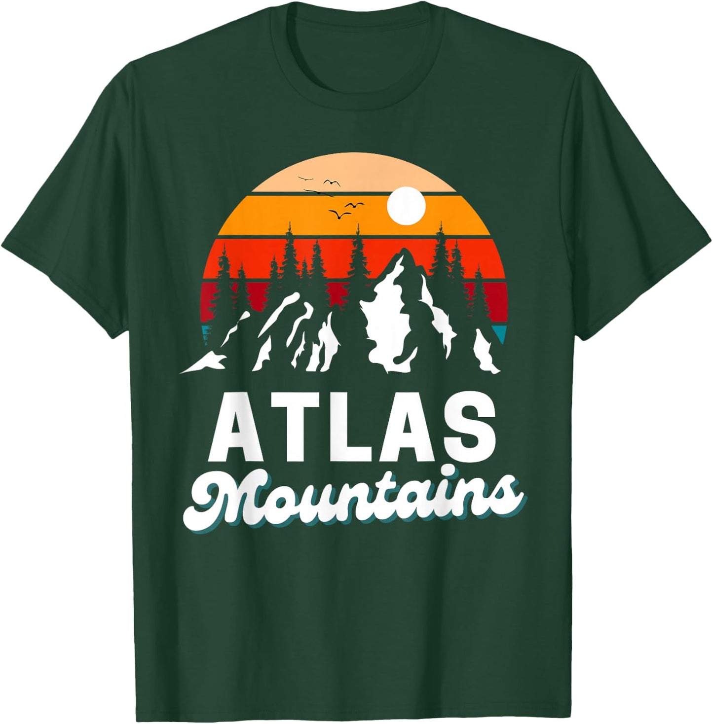 Atlas Mountains Outdoor Hiking Nature Retro Souvenir T-Shirt - T-Shirt | Forest