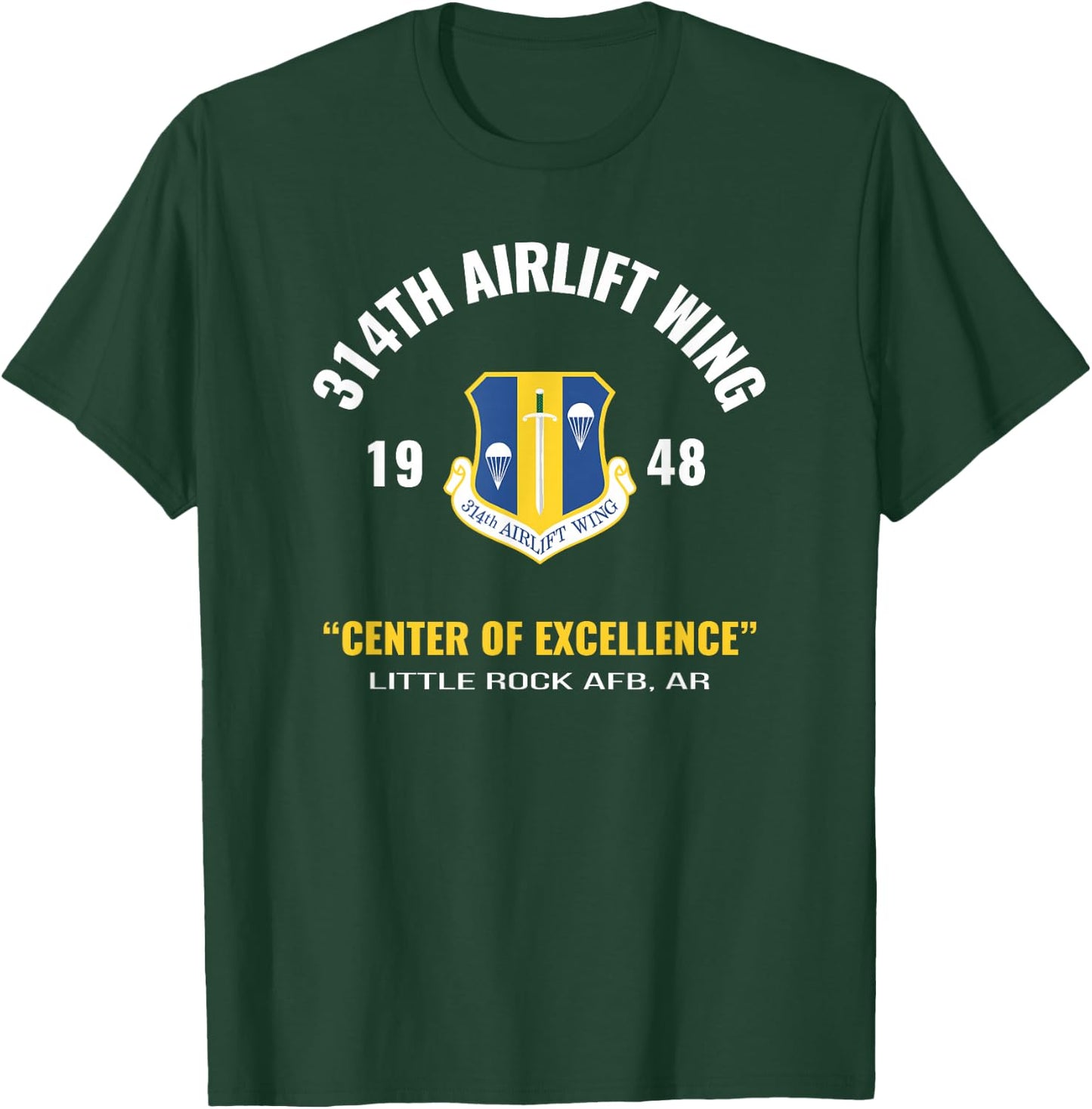Military 314th Airlift Wing T-Shirt - T-Shirt | Forest