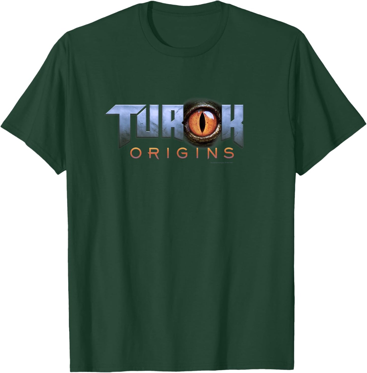 Turok : Origins Logo, -Adults, Black, Small, Short Sleeve, Cotton 80% Polyester 20%, Gaming T-Shirt - T-Shirt | Forest