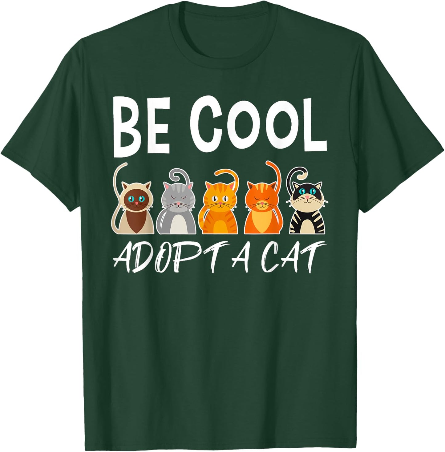 Adopt a Cat Shirt Cat Rescue Shirt Cat Adoption Shirt Gift T-Shirt - T-Shirt | Forest