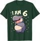 Kids 6 Years old 6 birthday Hippos Boy Girl Hippo T-Shirt - T-Shirt | Forest