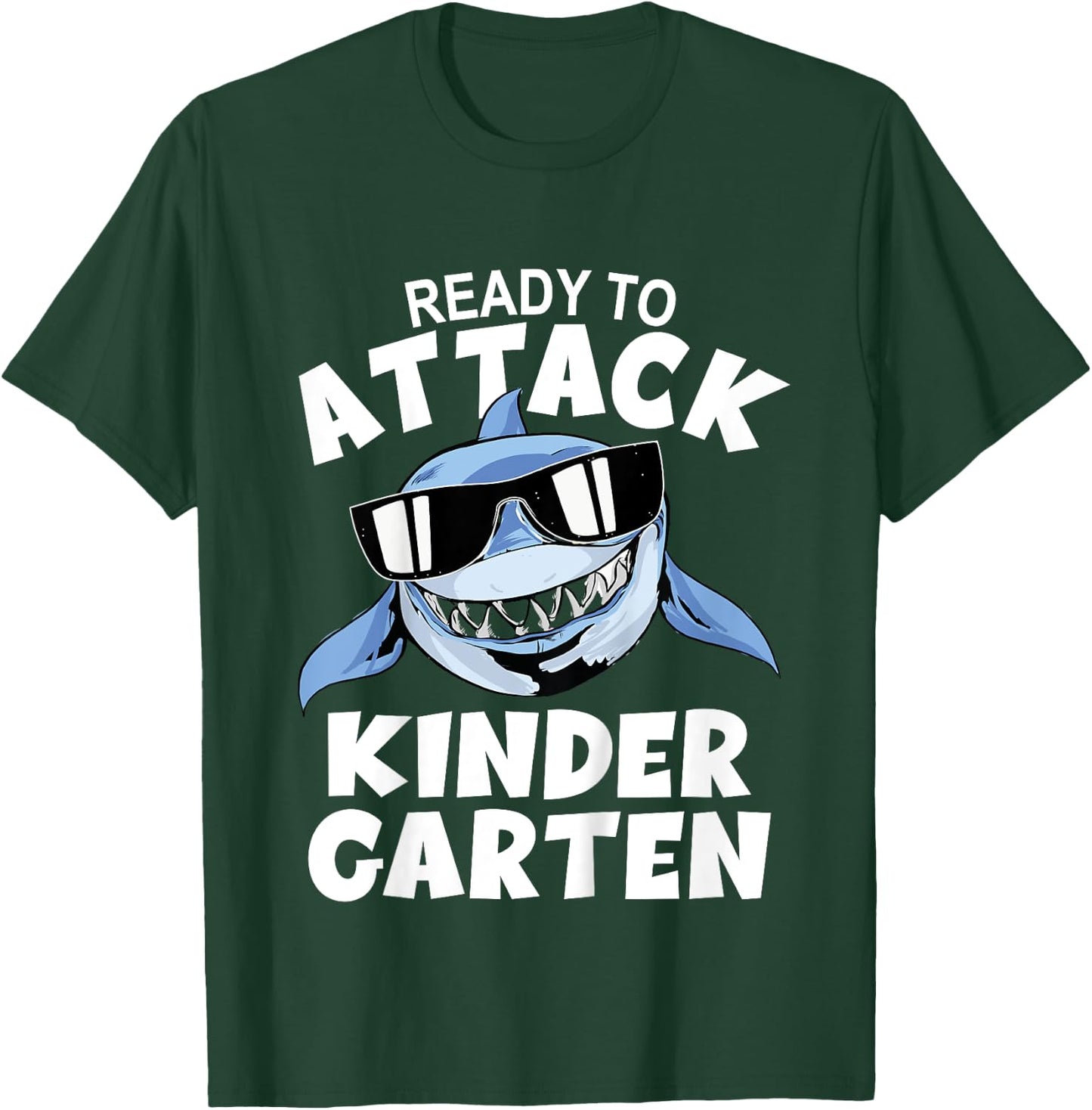 Ready To Attack Kindergarten Shark T-Shirt - T-Shirt | Forest