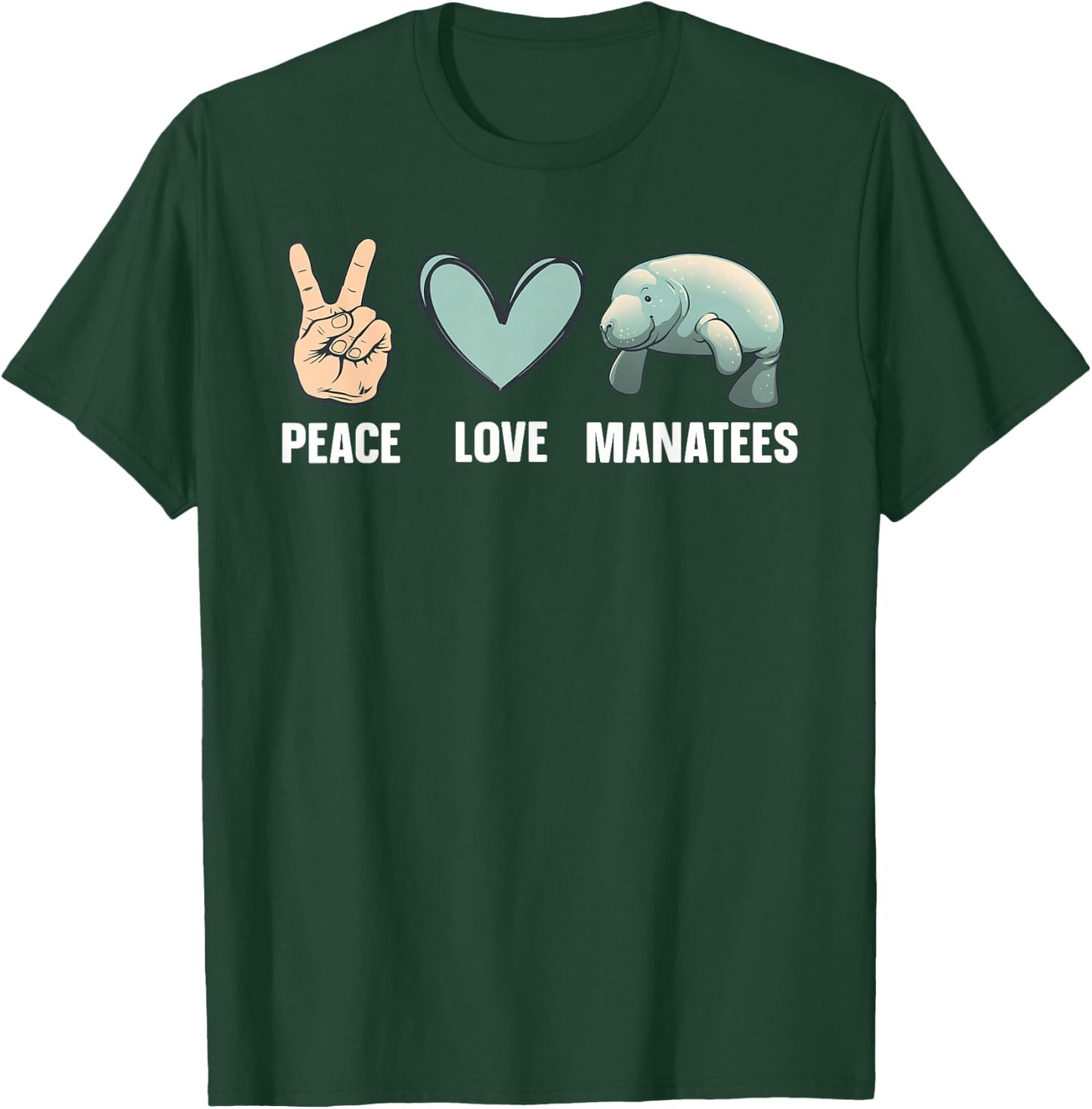 Cute Manatee Design Women Kids Sea Cow Manatee Lover T-Shirt - T-Shirt | Forest