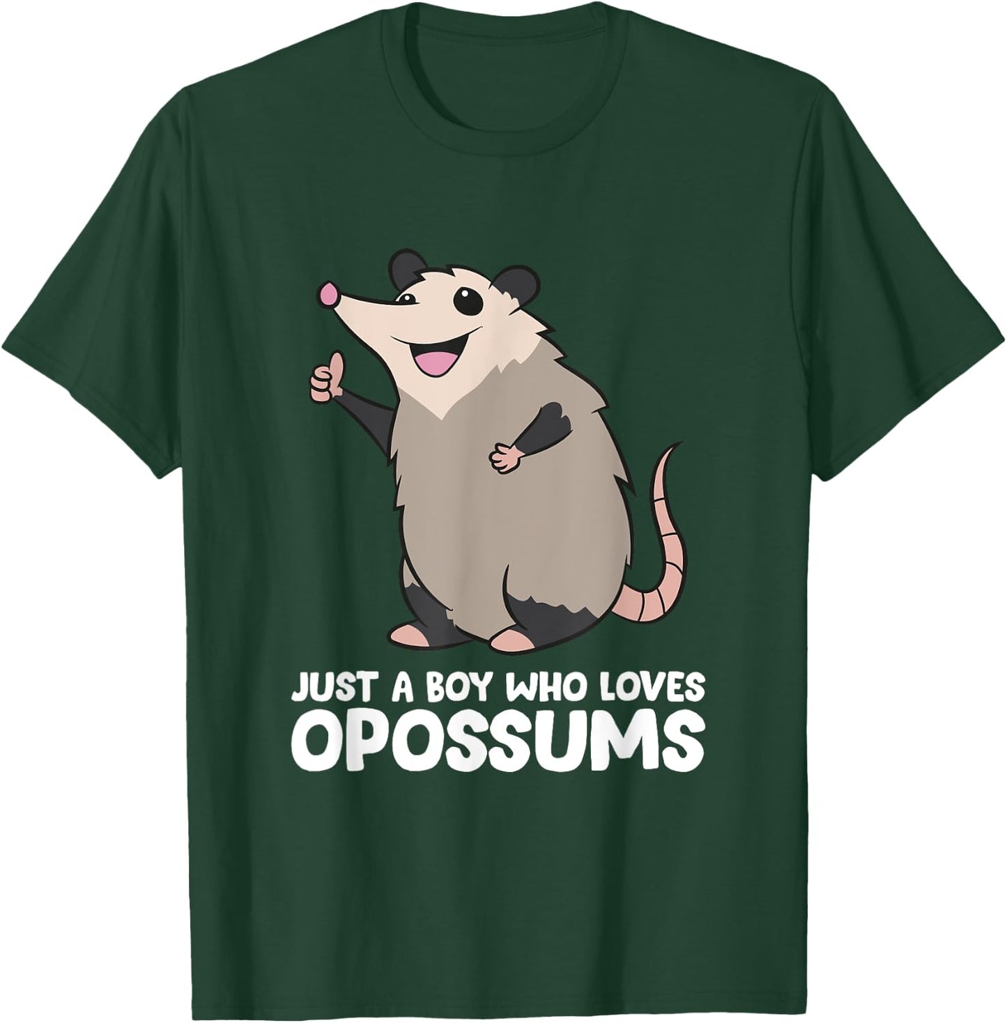 Opossum Boy Just a Boy Who Loves Opossums T-Shirt - T-Shirt | Forest