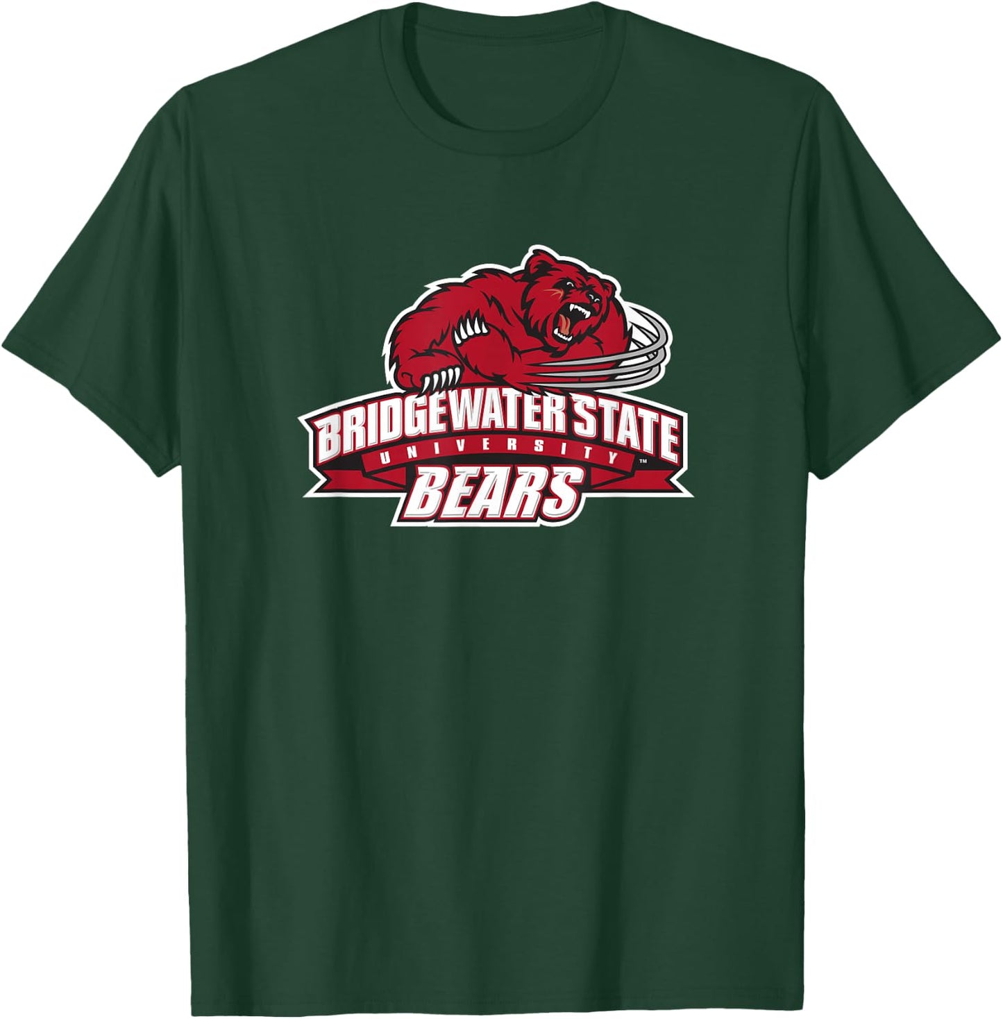 Bridgewater State University BSU Bears Primary Logo T-Shirt - T-Shirt | Forest