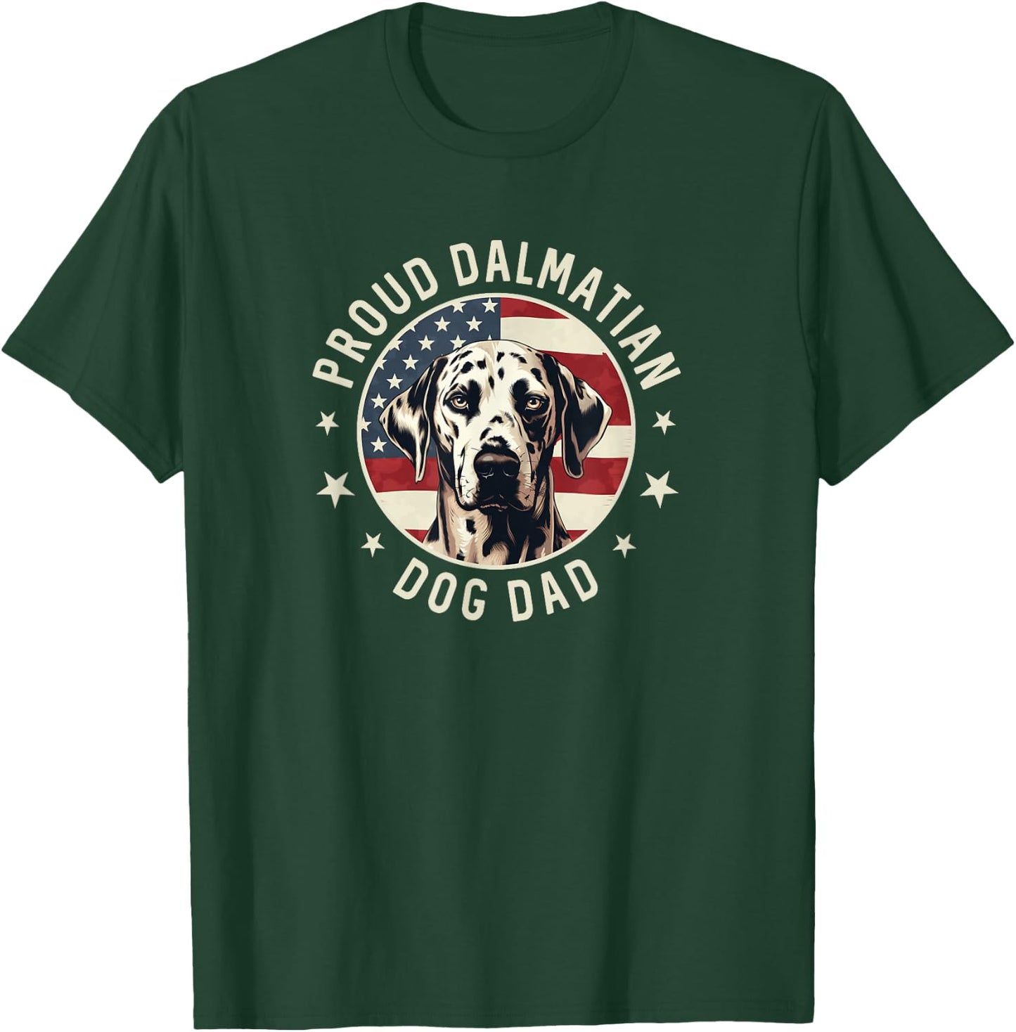 Dalmatian Gifts , Proud Dalmatian Dog Dad T-Shirt - T-Shirt | Forest