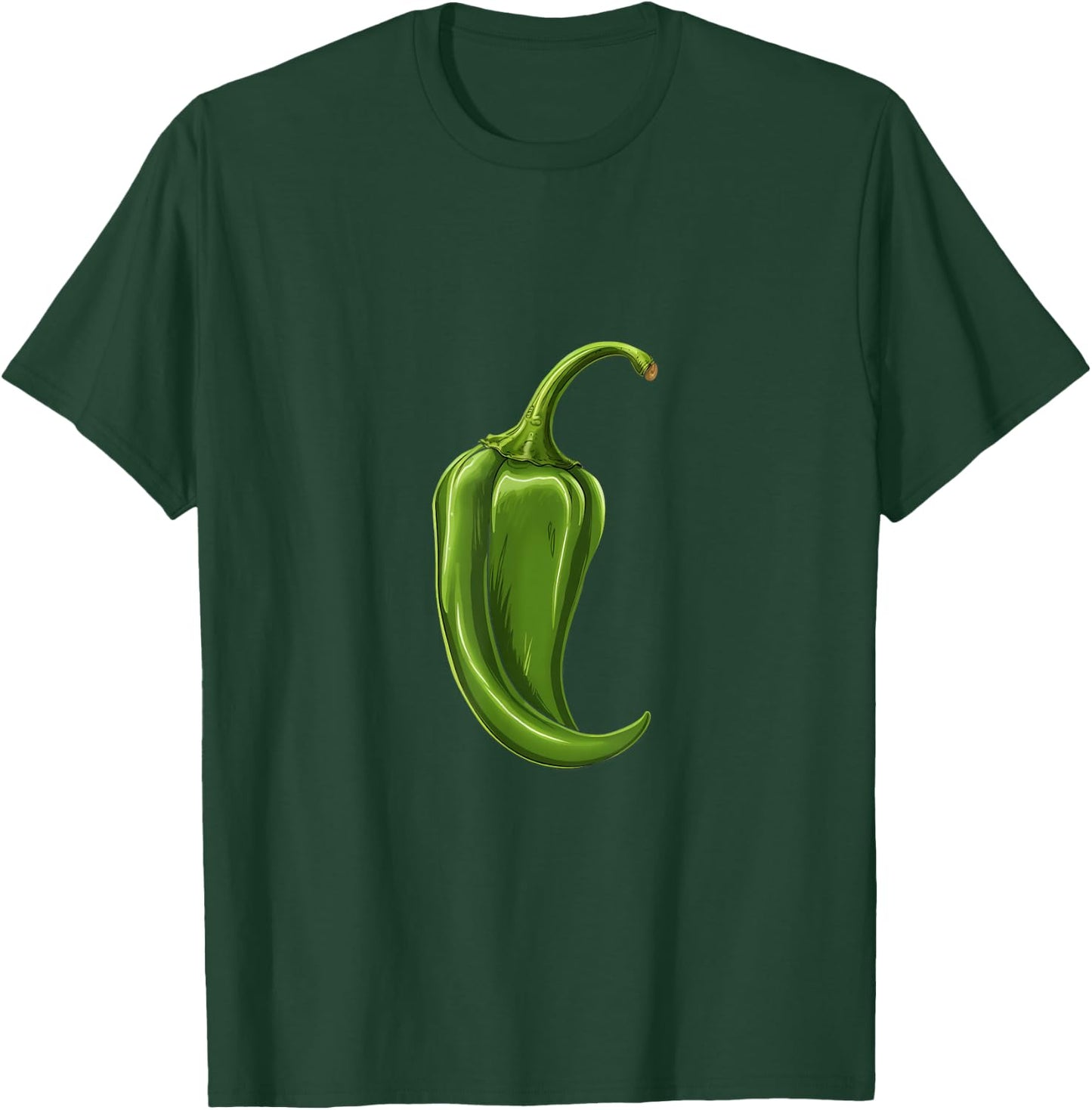 Green Chili Hot Chili Spicy Food Pepper T-Shirt - T-Shirt | Forest