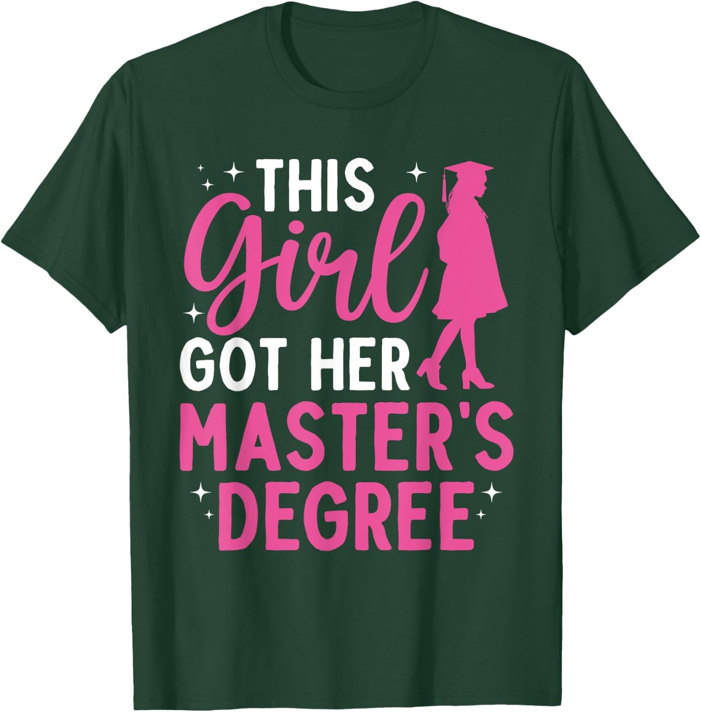 Masters Degree Art Girls Masters Degree Graduation T-Shirt - T-Shirt | Forest