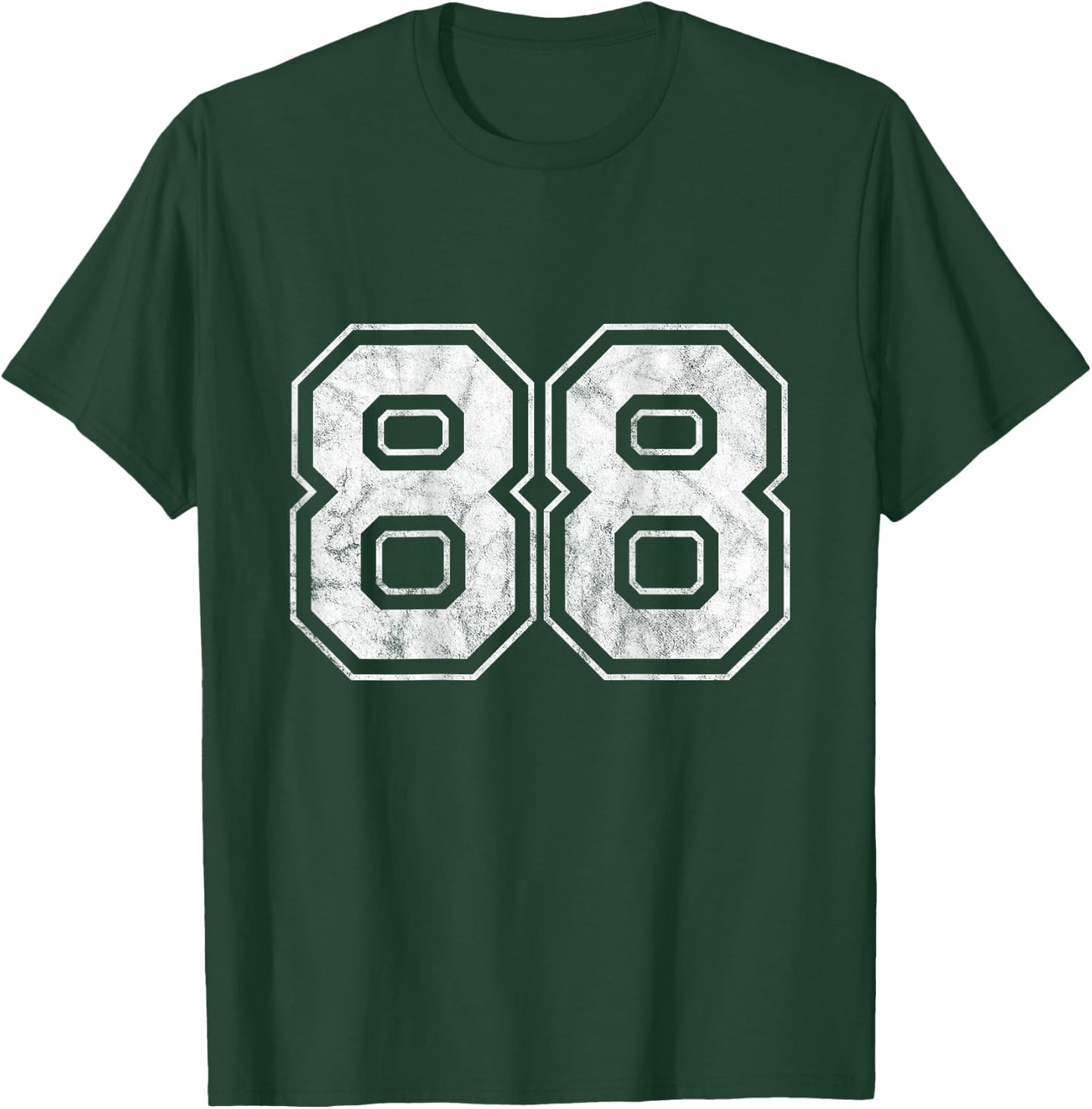 Number 88 on the back , black T-Shirt - T-Shirt | Forest