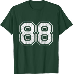 Number 88 on the back , black T-Shirt - T-Shirt | Forest