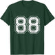 Number 88 on the back , black T-Shirt - T-Shirt | Forest