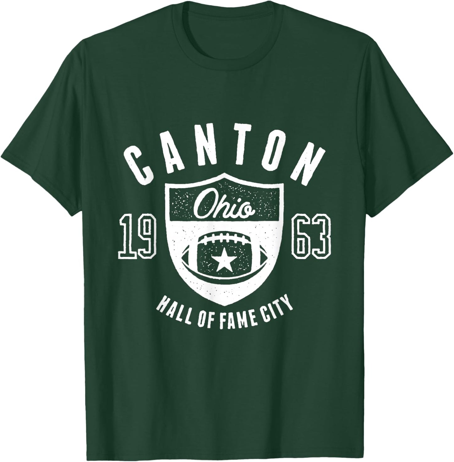 Canton Ohio City 1963 Vintage Athletic Style T-Shirt - T-Shirt | Forest