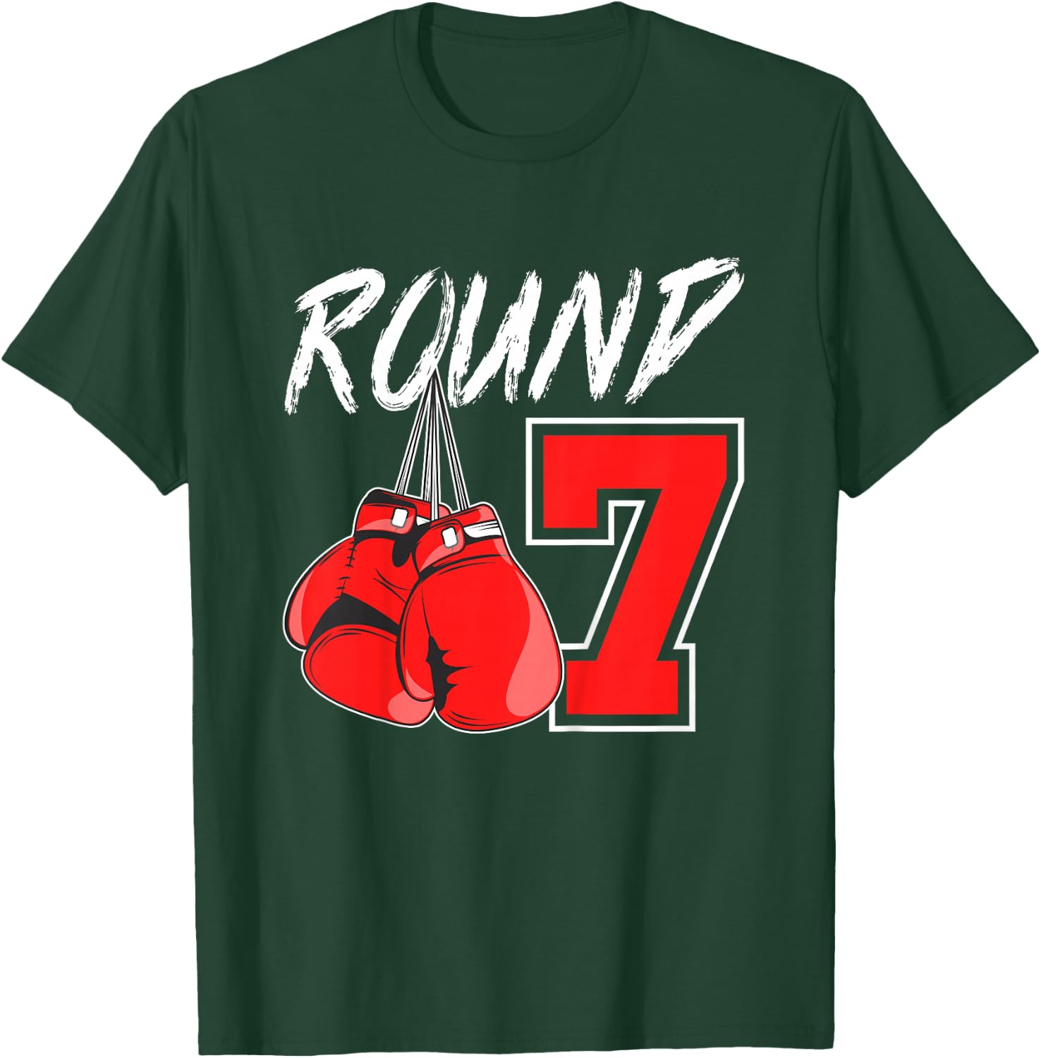 Kids 7th Birthday Boxing Boy 7 Year Old Boxer Bday Party T-Shirt - T-Shirt | Forest