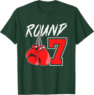 Kids 7th Birthday Boxing Boy 7 Year Old Boxer Bday Party T-Shirt - T-Shirt | Forest