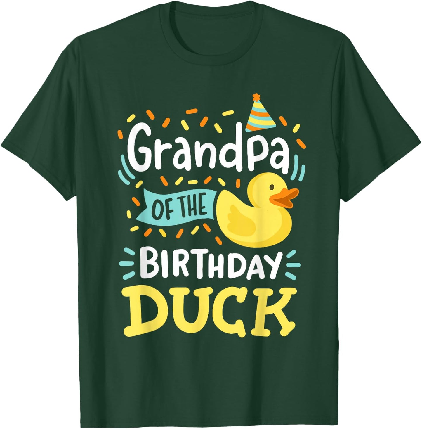 Grandpa Of The Birthday Duck Boy Rubber Duck Bday Family T-Shirt - T-Shirt | Forest