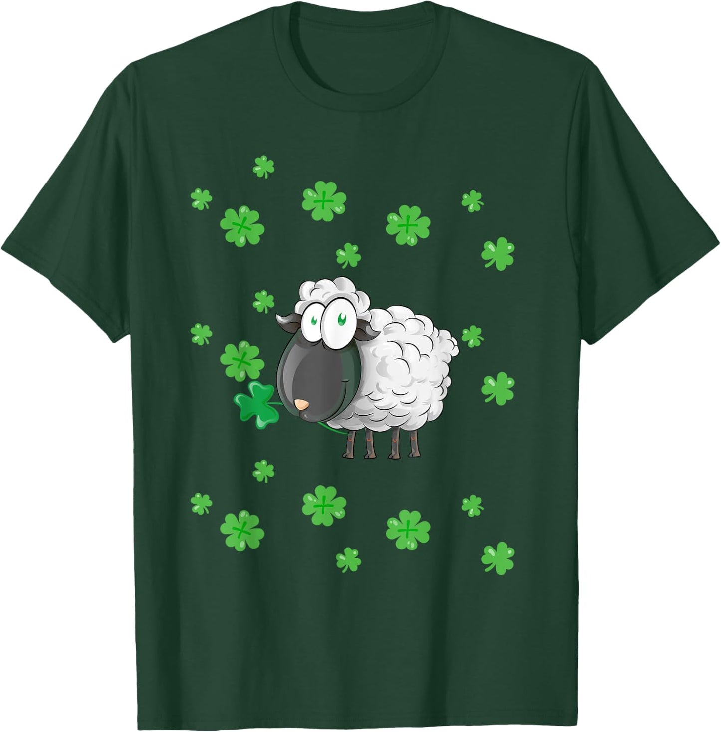 Irish Sheep and Shamrocks Leprechaun Sheep St Patrick's Day T-Shirt - T-Shirt | Forest