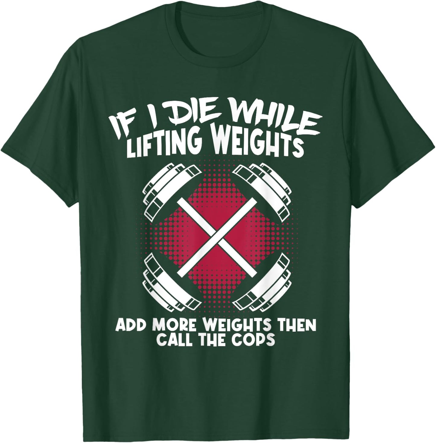 Shhh I'm Doing Math Weight Lifting Gym Lover Motivation T-Shirt - T-Shirt | Forest