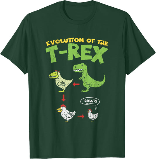 Funny Chick T-Rex Dino Chicken Farmer Gift T-Shirt - T-Shirt | Forest
