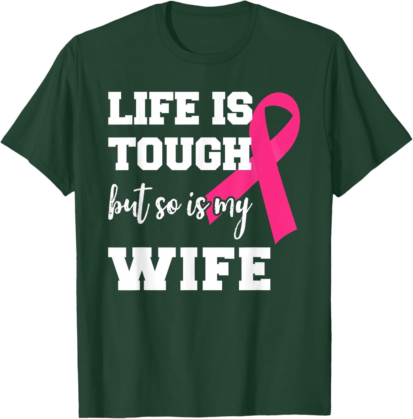 Breast Cancer For Husband Breast Cancer Month Support T-Shirt - T-Shirt | Forest