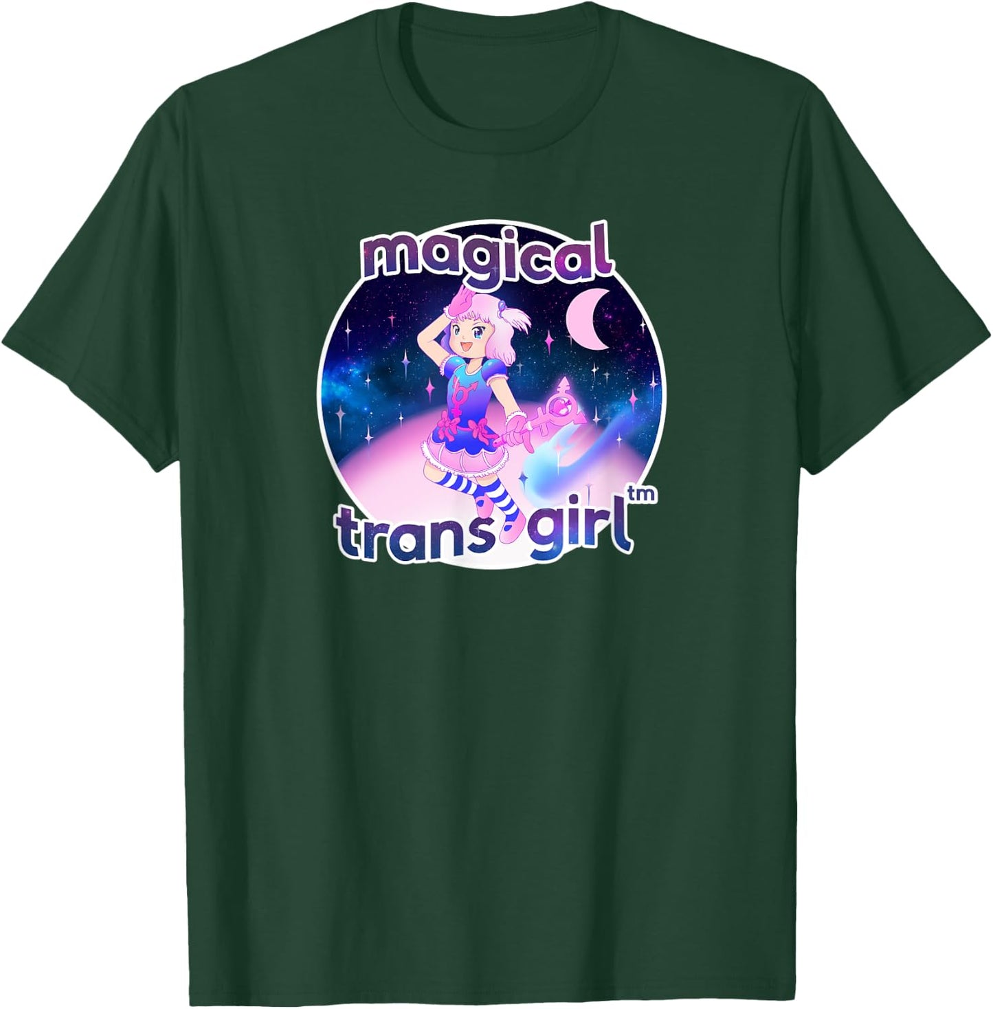 Magical Trans Girl Kawaii Trans Pride Premium , black T-Shirt - T-Shirt | Forest