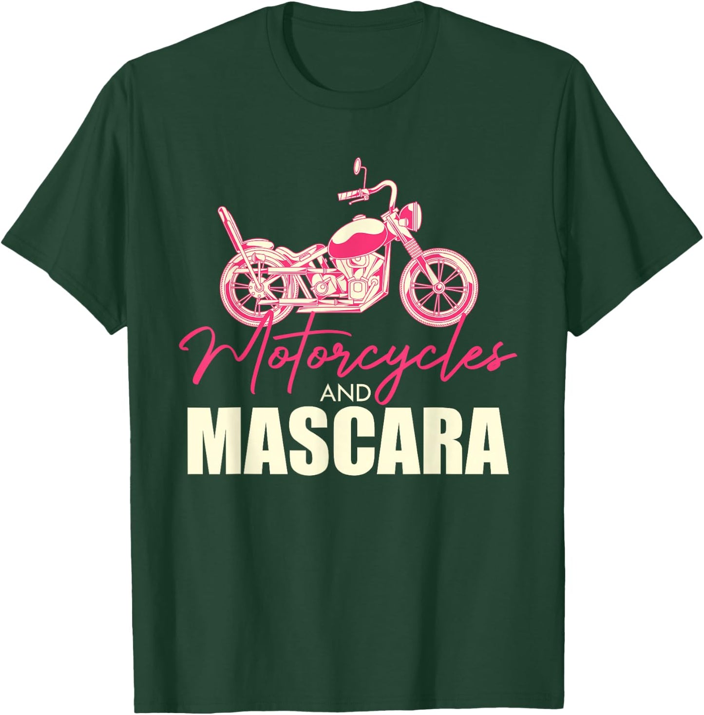 Motorcyclists Women Make Up Hobby Biker Motorcycle T-Shirt - T-Shirt | Forest