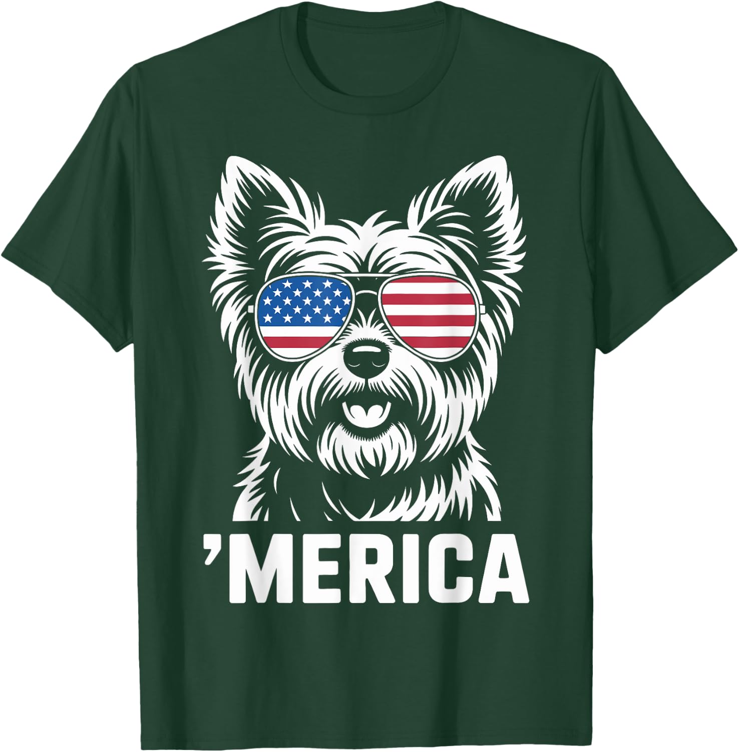 Yorkshire Terrier 4th of July ‘Merica Patriotic T-Shirt - T-Shirt | Forest
