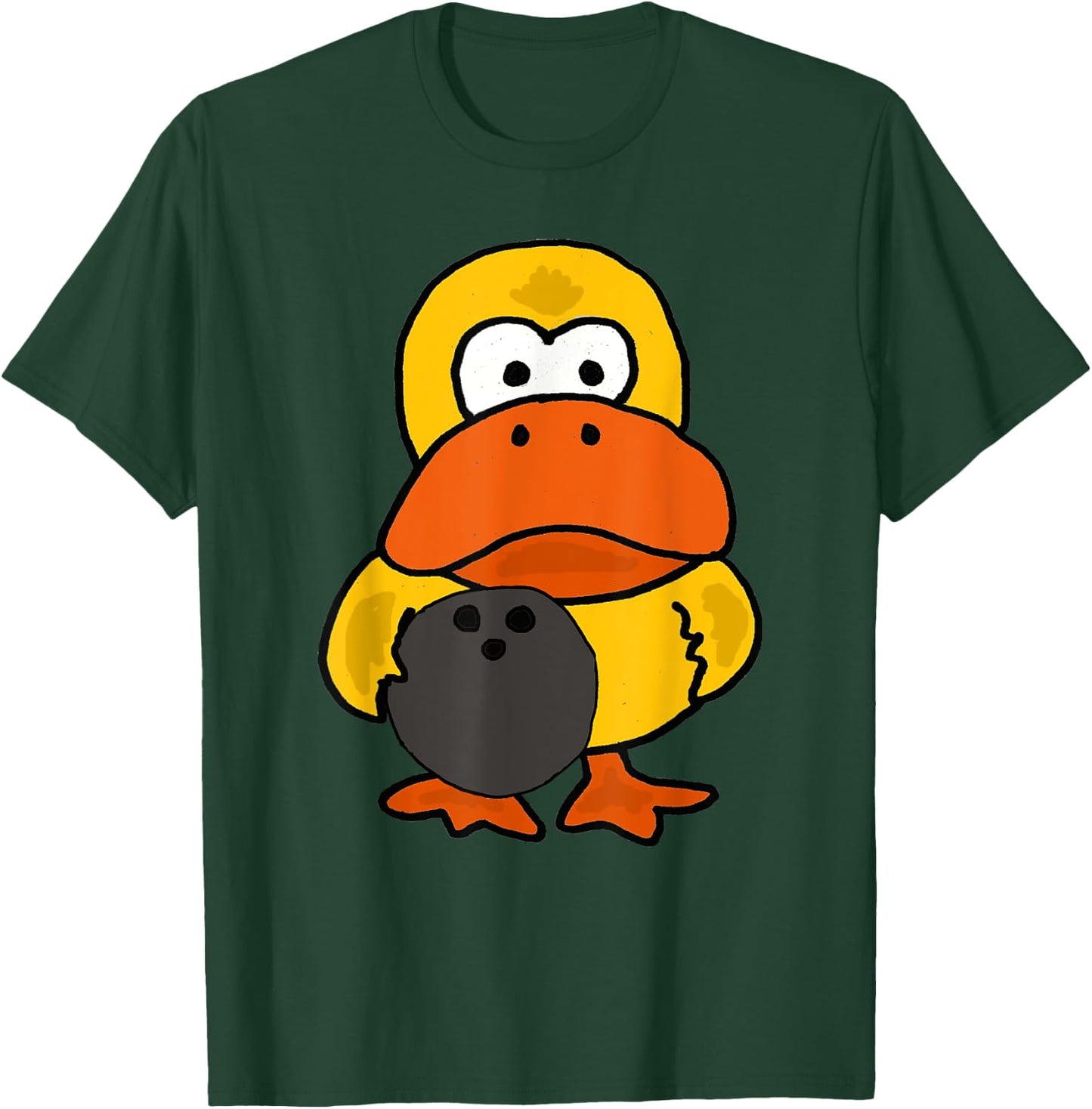 SmileteesSports Funny Duck Bowling Cartoon T-Shirt - T-Shirt | Forest