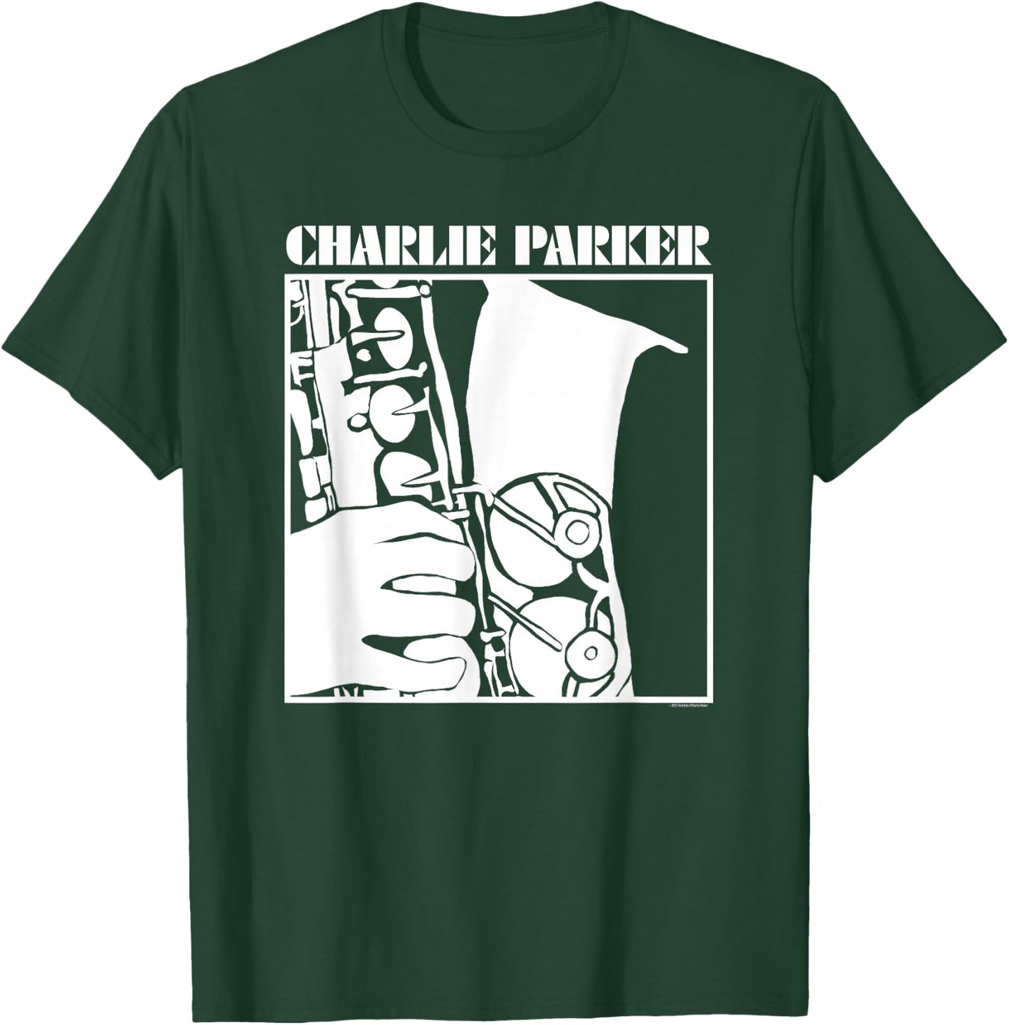 Charlie Parker Saxophone Illustration T-Shirt - T-Shirt | Forest