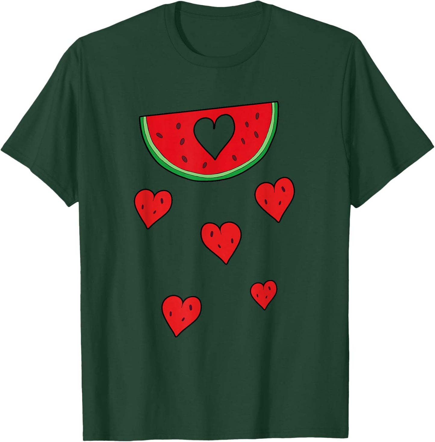 Watermelon Melon Summer Funny Costume , black, s T-Shirt - T-Shirt | Forest