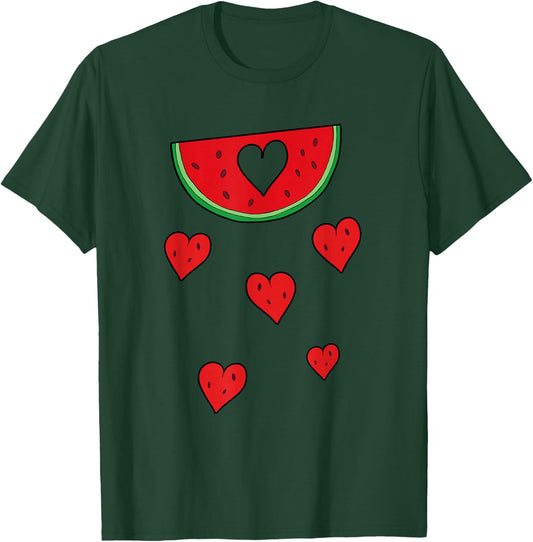 Watermelon Melon Summer Funny Costume , black, s T-Shirt - T-Shirt | Forest