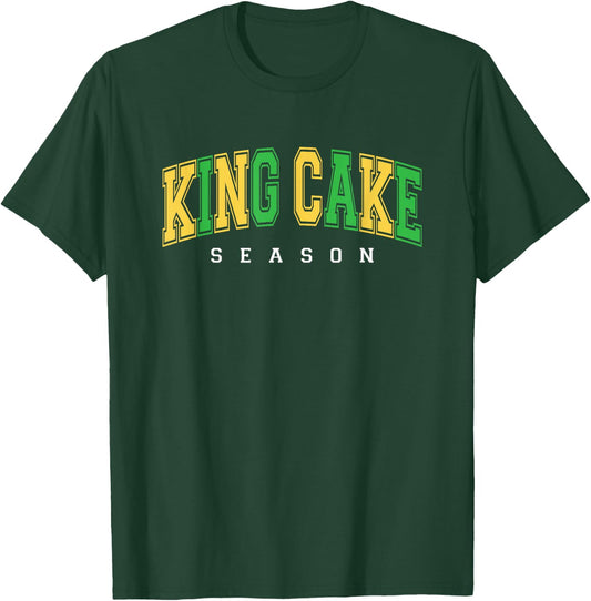 King Cake Season Festive Mardi Gras T-Shirt - T-Shirt | Forest