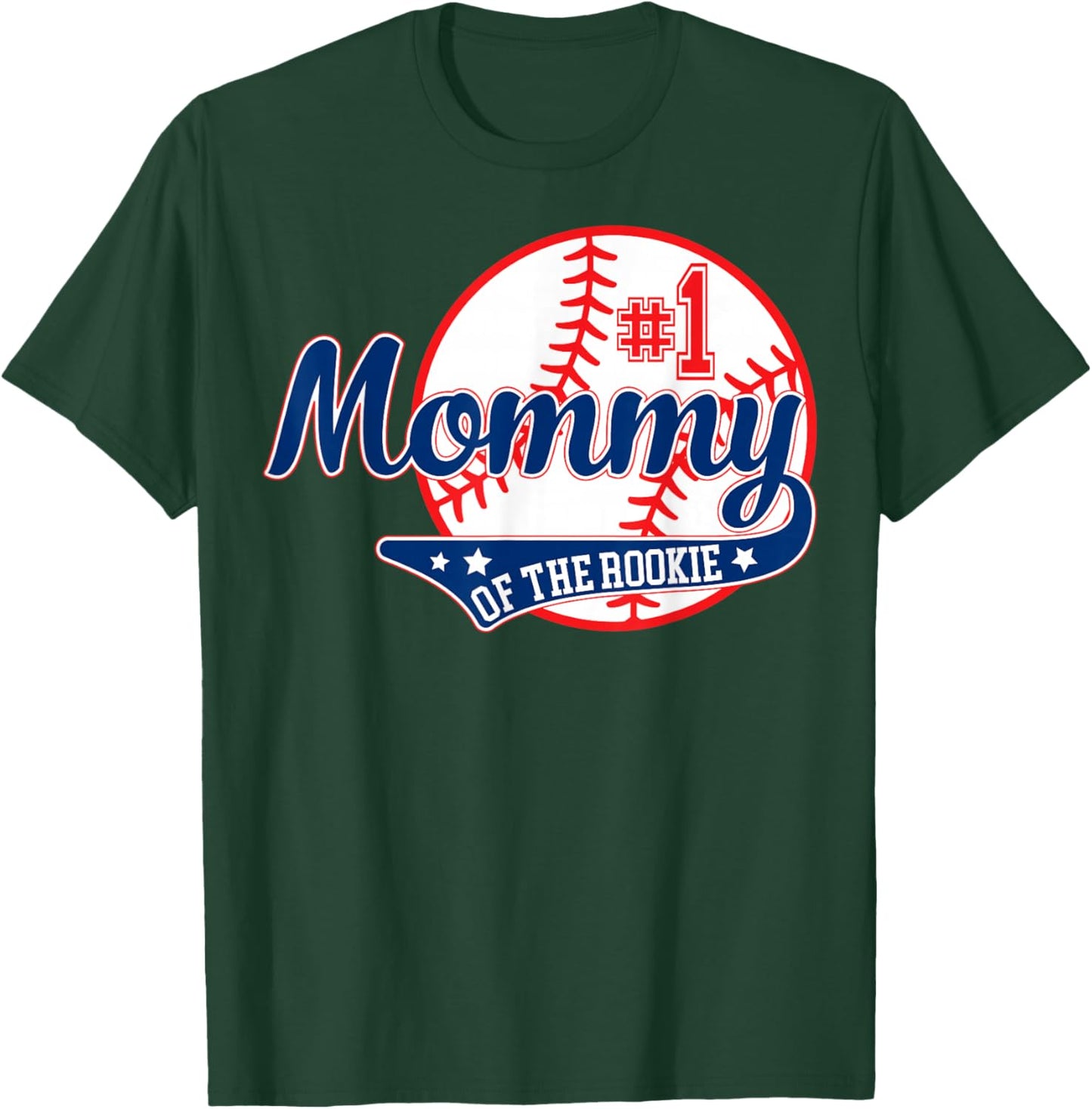 Mommy of Rookie 1st Birthday Baseball Theme Matching Party T-Shirt - T-Shirt | Forest