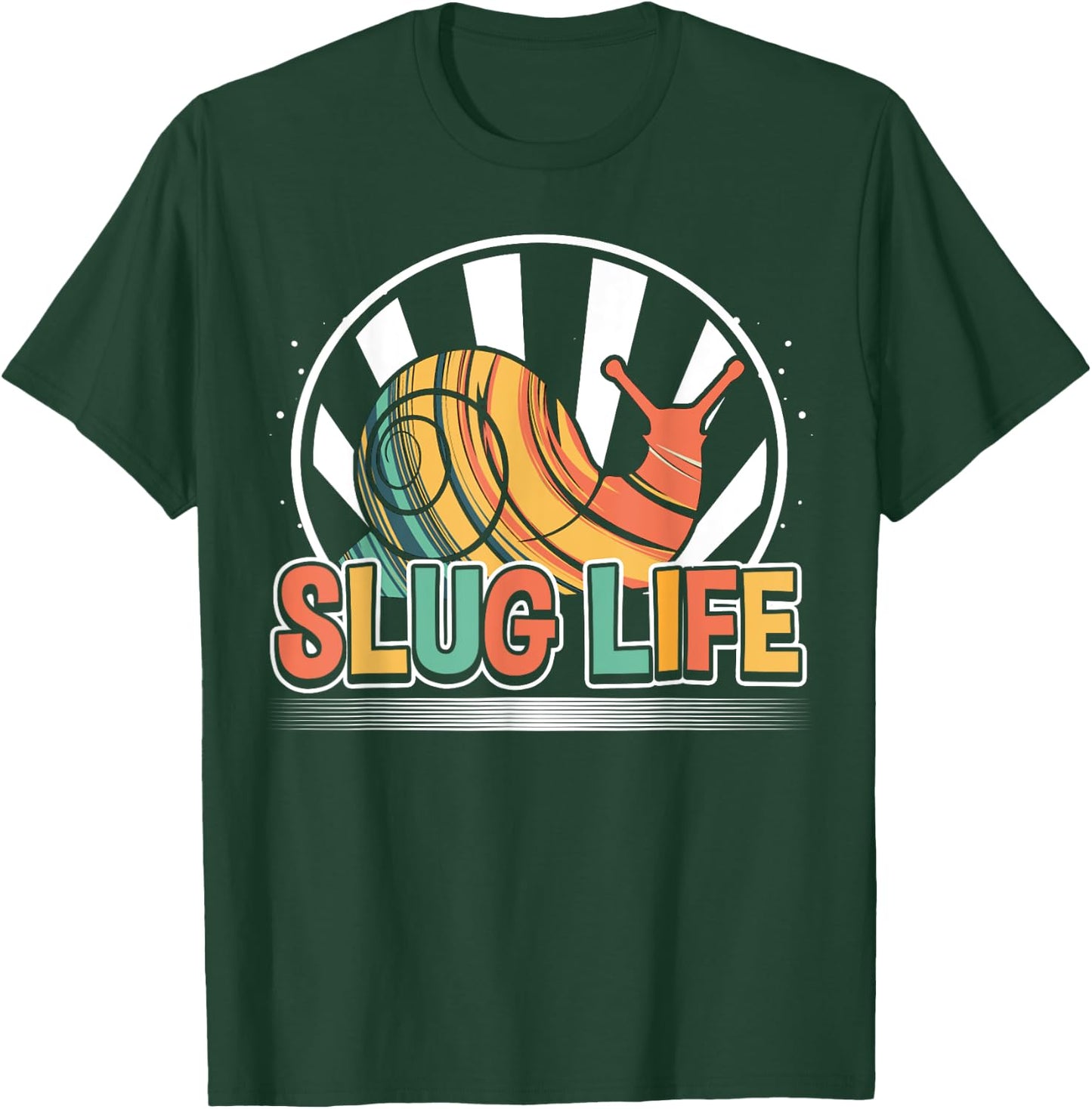 Slug Life, Snail Pun, Colorful Funny Snail T-Shirt - T-Shirt | Forest