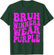Bruh Winners Wear Purple Team Sports Spirit Week Groovy T-Shirt - T-Shirt | Forest