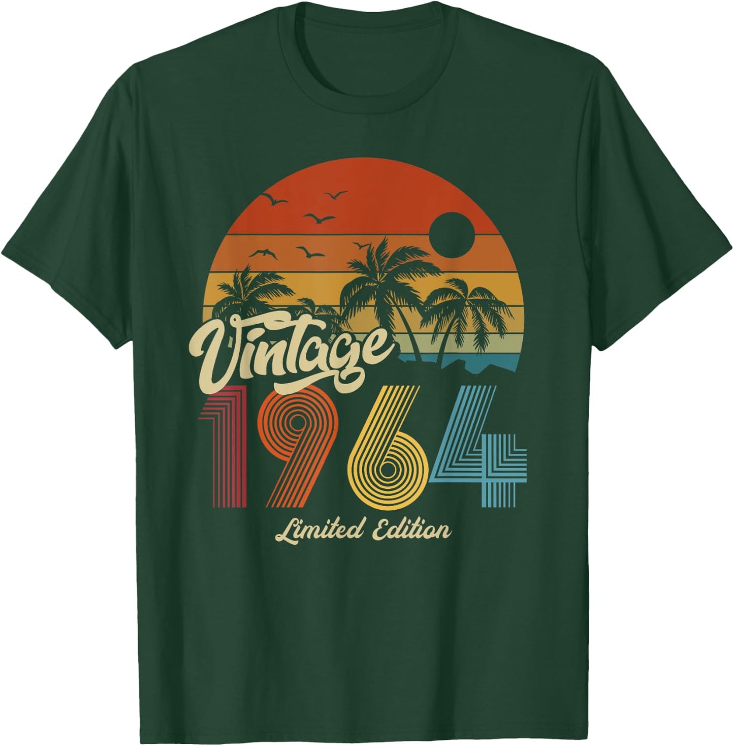 1964 Vintage Jahrgang Geburtstag Retro Herren Damen Geschenk T-Shirt - T-Shirt | Forest