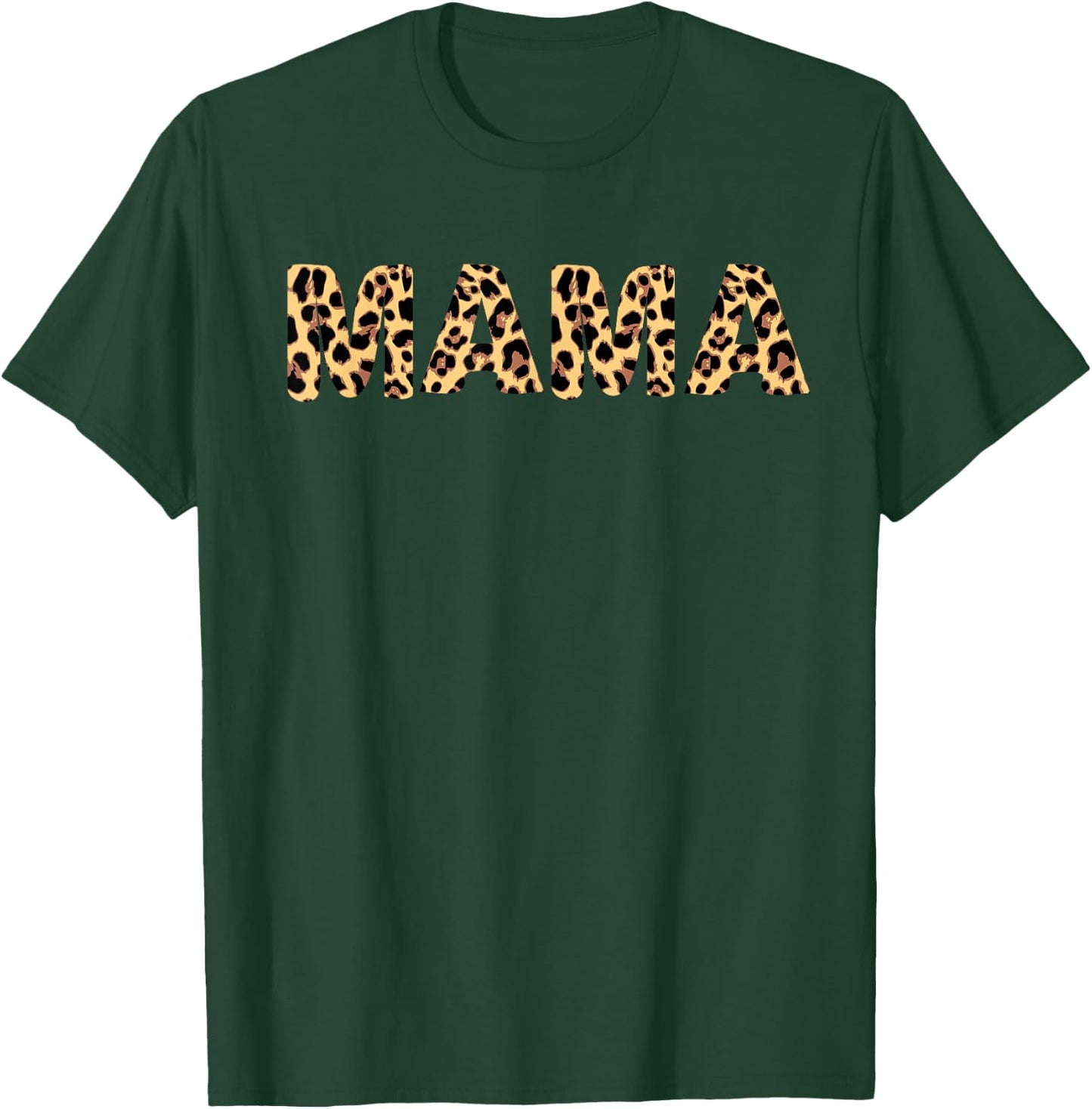 Mama Leopard Print Animal Safari Trendy T-Shirt - T-Shirt | Forest