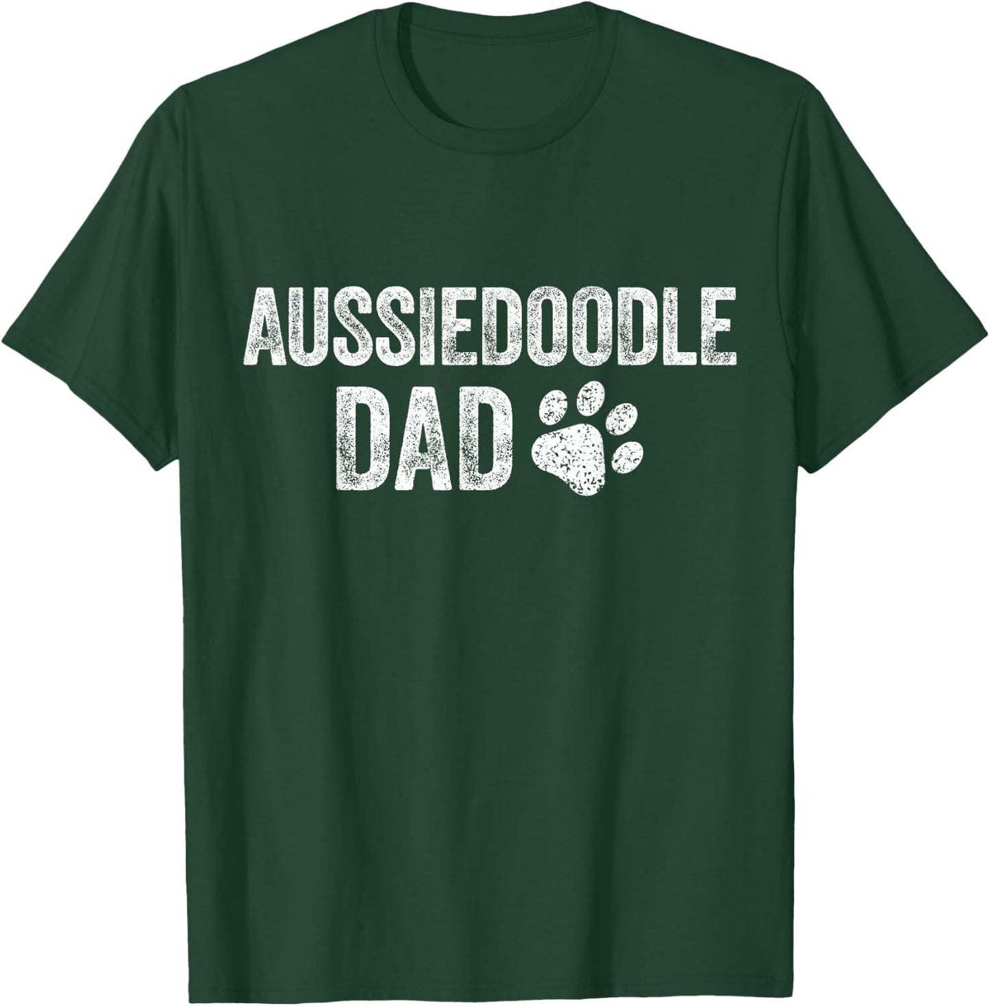 Retro Aussiedoodle Dad Papa Father's Day Aussie Doodle Lover T-Shirt - T-Shirt | Forest