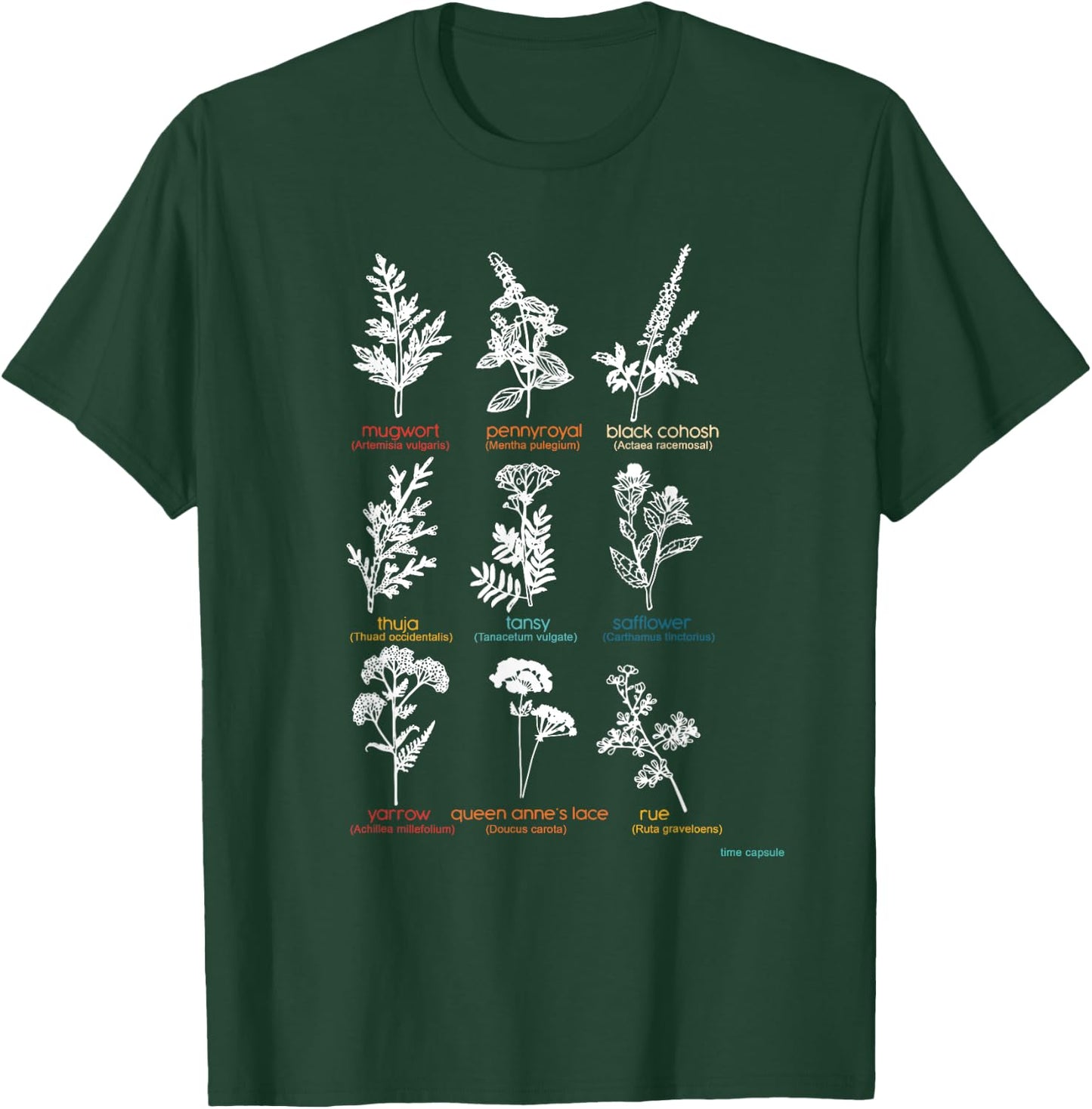 Mugwort Pennyroyal Black Cohosh Herbs Lovers T-Shirt - T-Shirt | Forest