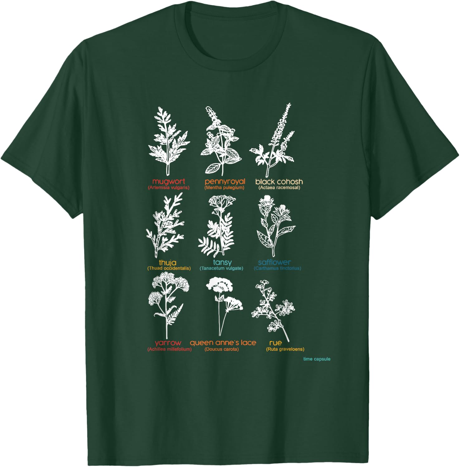 Mugwort Pennyroyal Black Cohosh Herbs Lovers T-Shirt - T-Shirt | Forest
