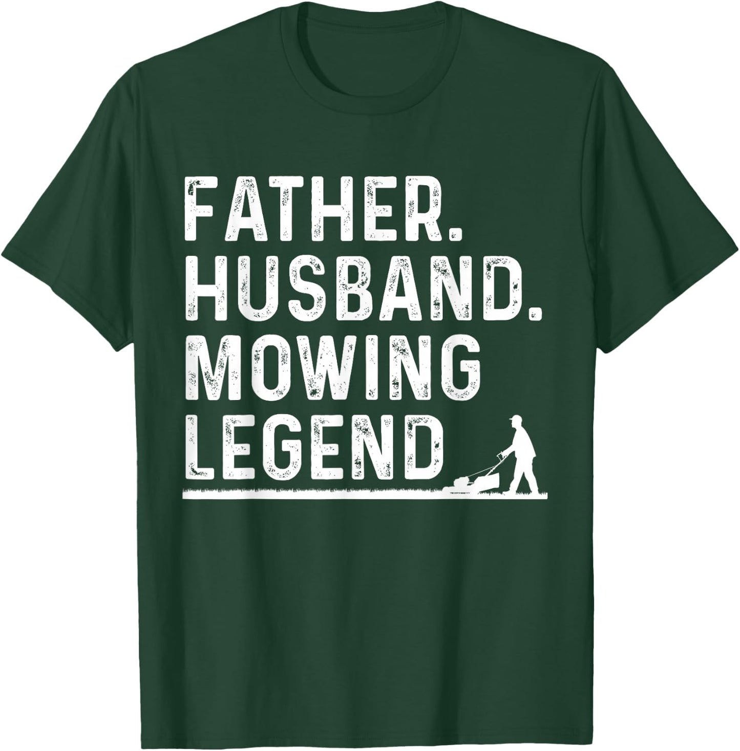 Funny Lawn Mower Design Dad Lawn Mowing Landscaping T-Shirt - T-Shirt | Forest