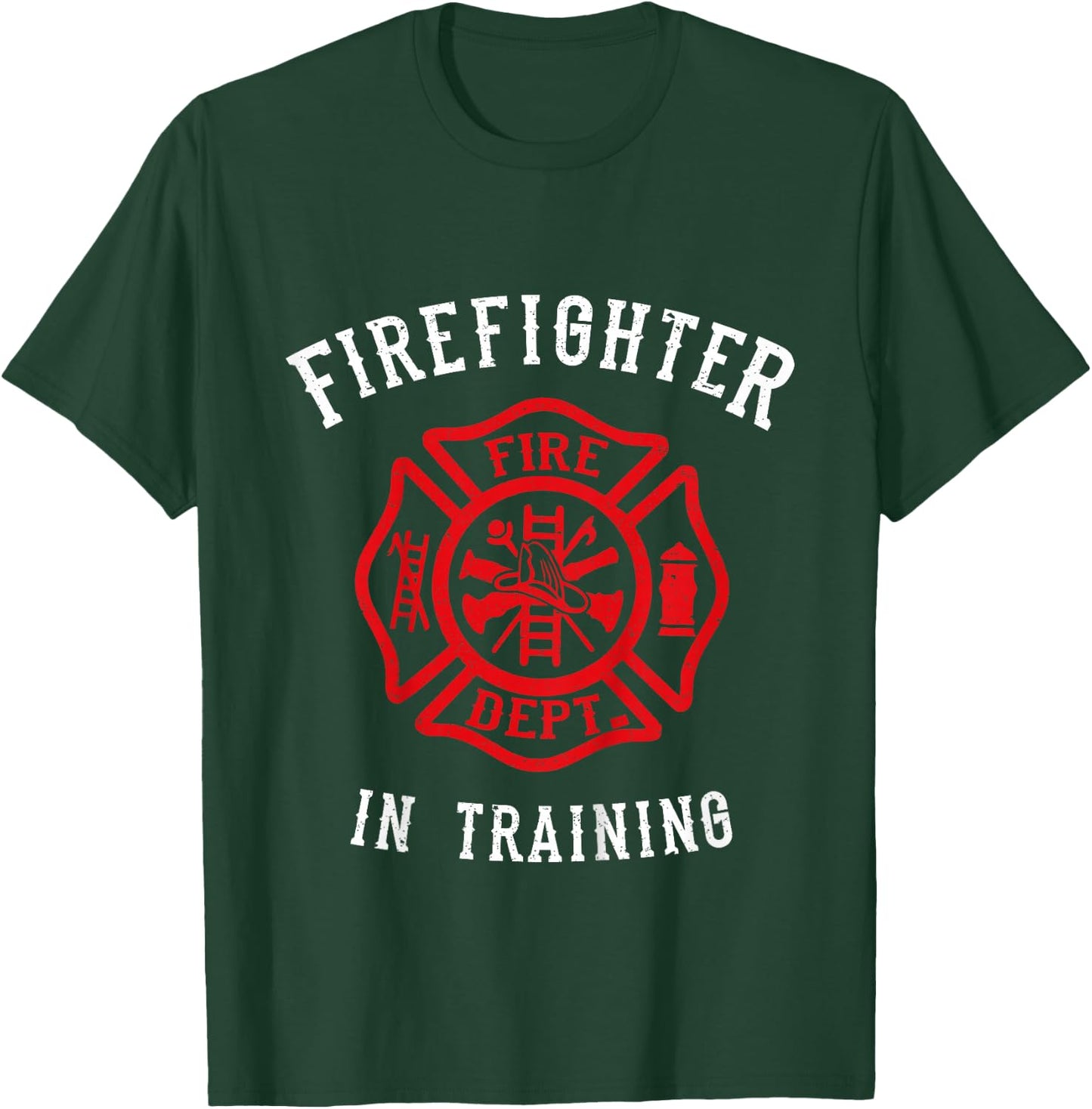 Firefighter for Kids Cute Toddler Fire Fighter T-Shirt - T-Shirt | Forest