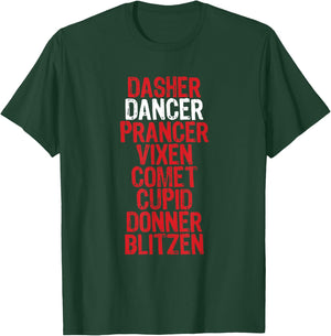 Dancer Christmas Shirt Girls Dance Top T-Shirt - T-Shirt | Forest