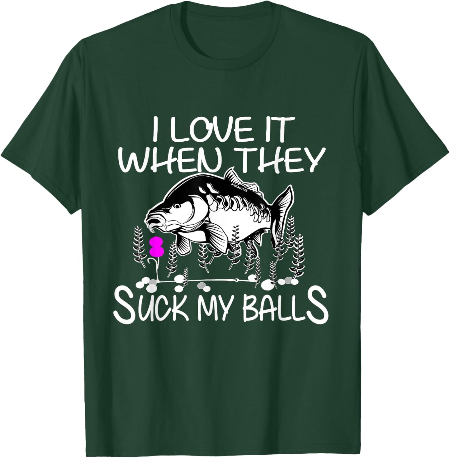 Funny smutty Fisher Carp fishing T-Shirt - T-Shirt | Forest