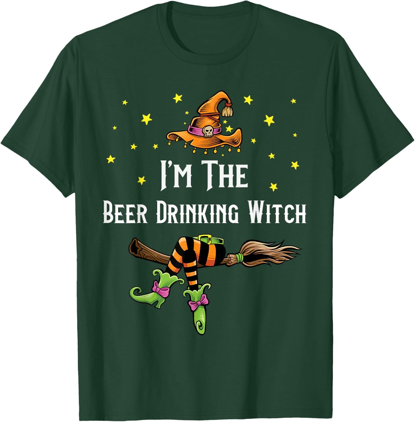 Im the Beer Drinking Witch Halloween Matching Group Costume T-Shirt - T-Shirt | Forest